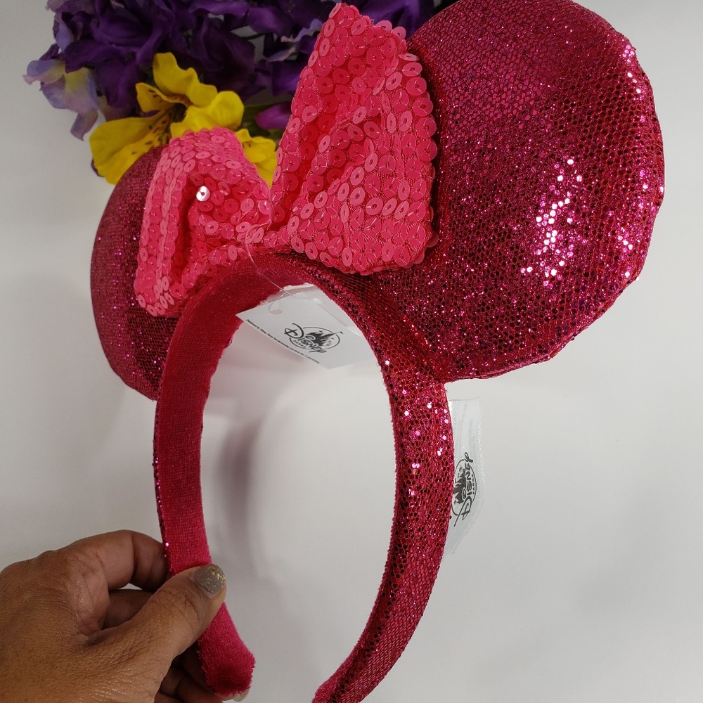 Disney Parks Imagination Minnie Pink Sequin Ears - Picture 4 of 8